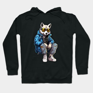 Hip-pop super star husky dog Hoodie